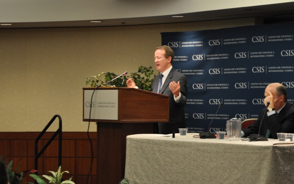 U.S. Ambassador William Brownfield discussed the U.S.-Colombia Military Cooperation Agreement at the Center for Strategic and International Studies in December. Photo by Roque Planas.
