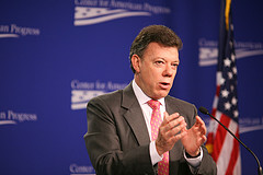 Former defense minister and current presidential candidate Juan Manuel Santos.
