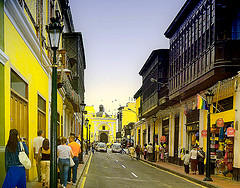 Street scene in Lima, Peru.