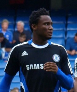 Nigeria's John Obi Mikel before a game with his club team Chelsea. Photo by John Dobson @ Wikicommons. 