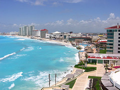 The city of Cancún, Mexico.
