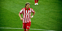 Uruguay's Diego Forlán on Atlético Madrid. Photo by IvanG @ Flickr