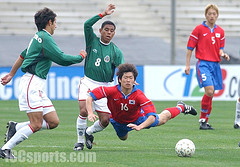 Park Ji-Sung during a match with Mexico. Photo by ICCSPORTS @ Flickr. 