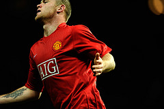 England's Wayne Rooney on Manchester United. Photo by toksuede @ Flickr. 