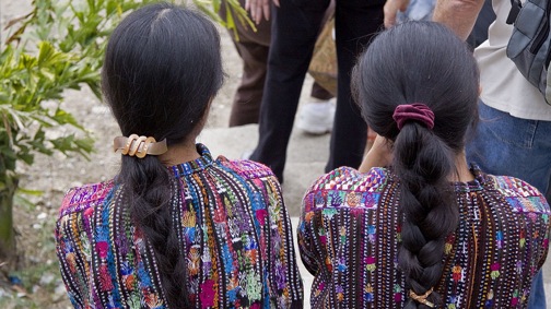Two women in Panajachel, Guatemala.